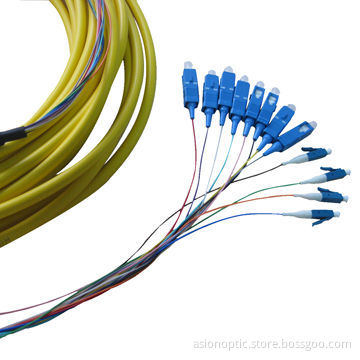 12-core Distribution Fiber Pigtail, Single-mode, Different Connectors are Available
